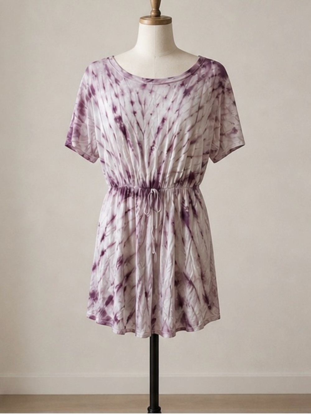 1.4.3. Story by Line Up Purple Tie-Dye Short Sleeve Romper